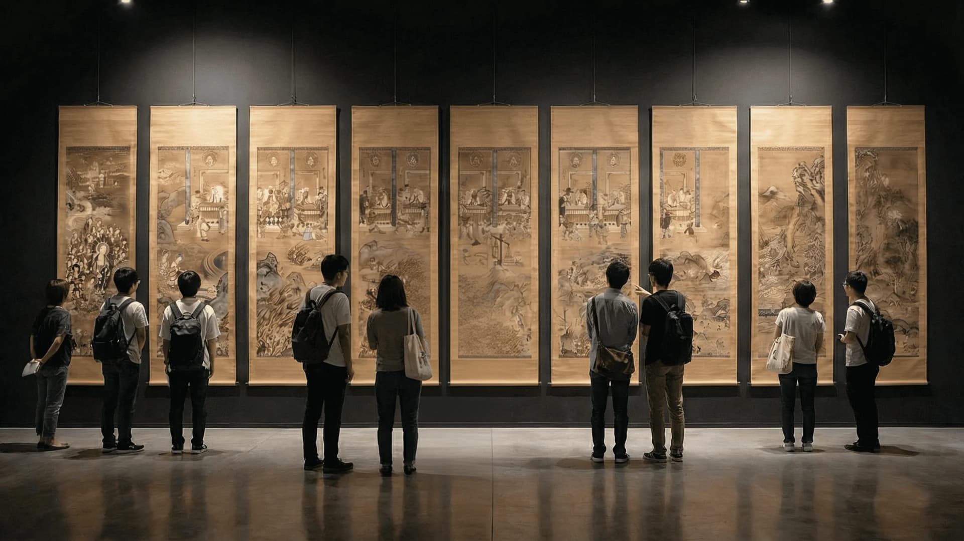 Dai-jigoku-e, the great hell painting (designated by Nara Prefecture, Chogakuji), reproduced at full size