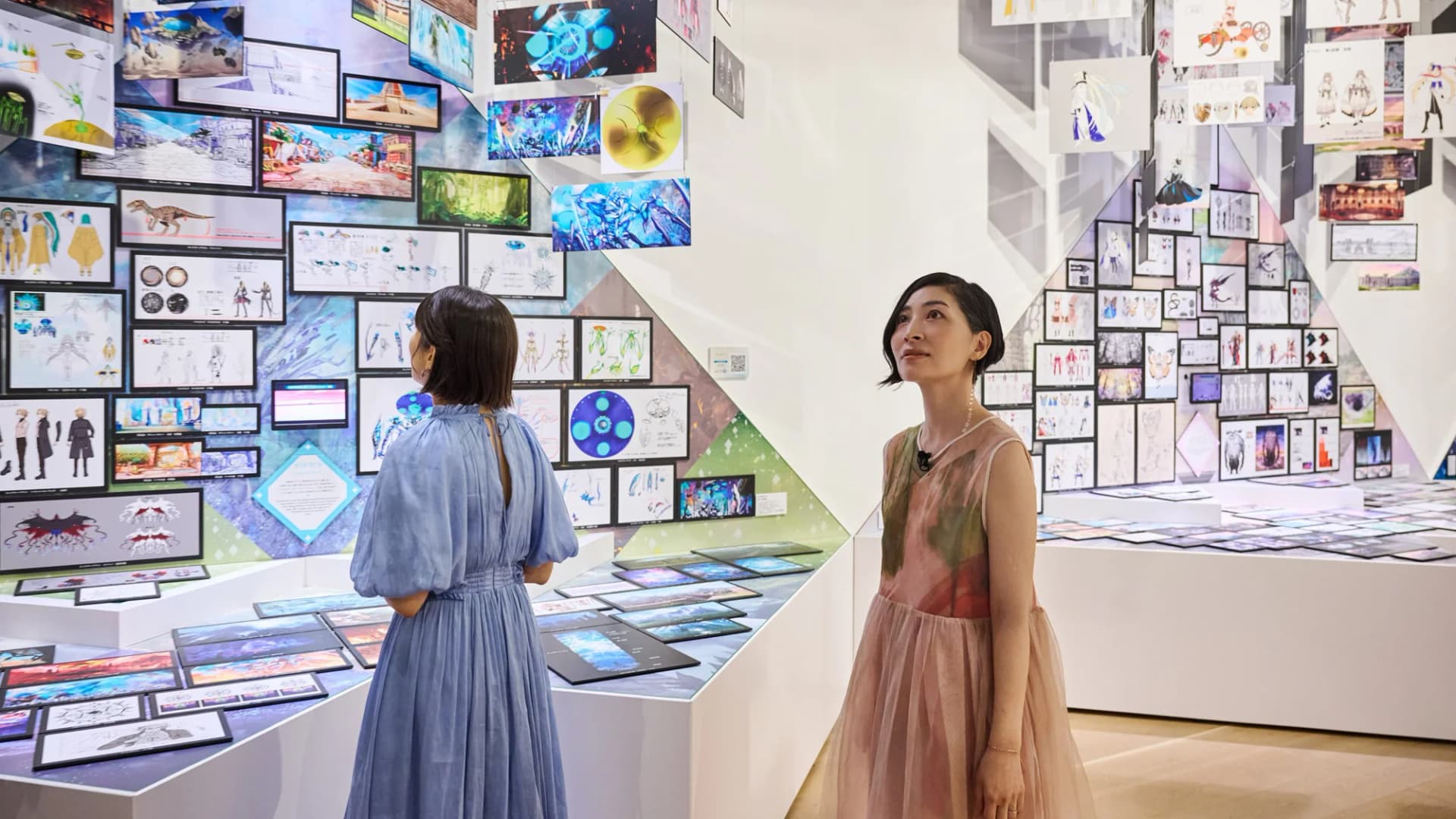 Ayako Kawasumi and Maaya Sakamoto in the Elements Library, Fate/Grand Order exhibition -stargazer-