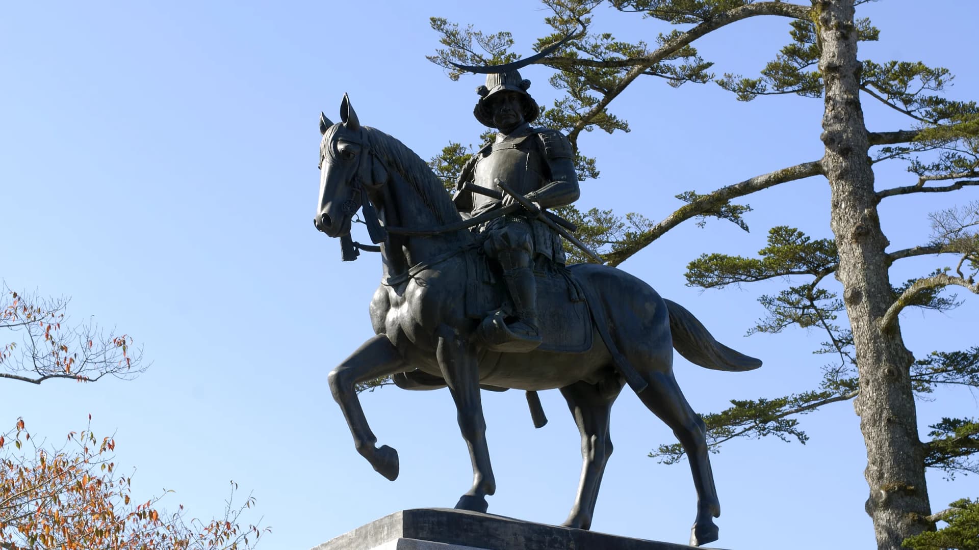 Date Masamune Statue at the Sendai Castle Ruins
