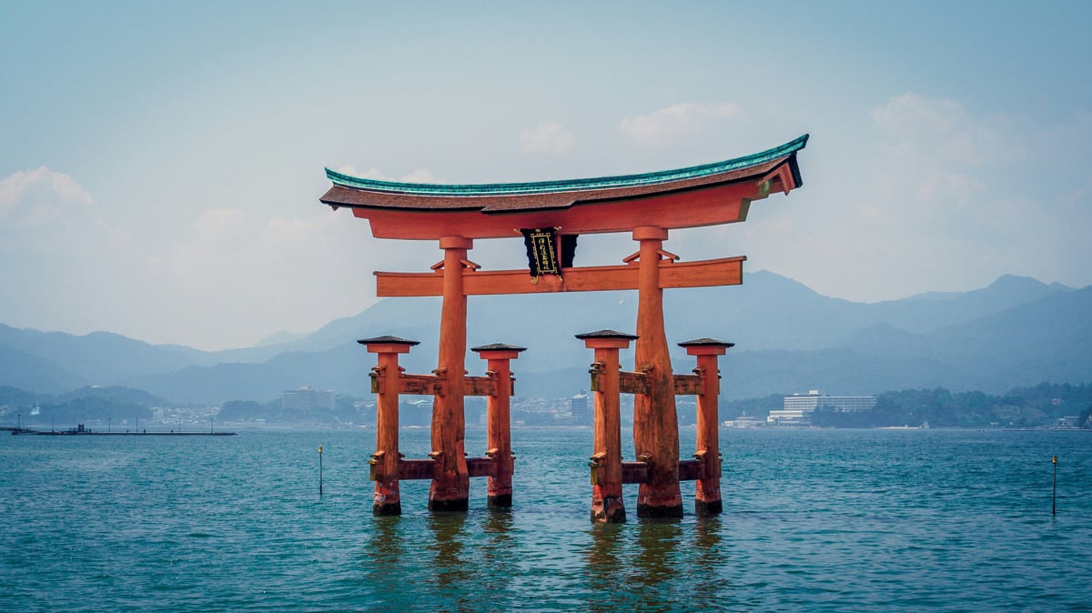 Torii Gate of the Itsukushima Shrine in Hiroshima