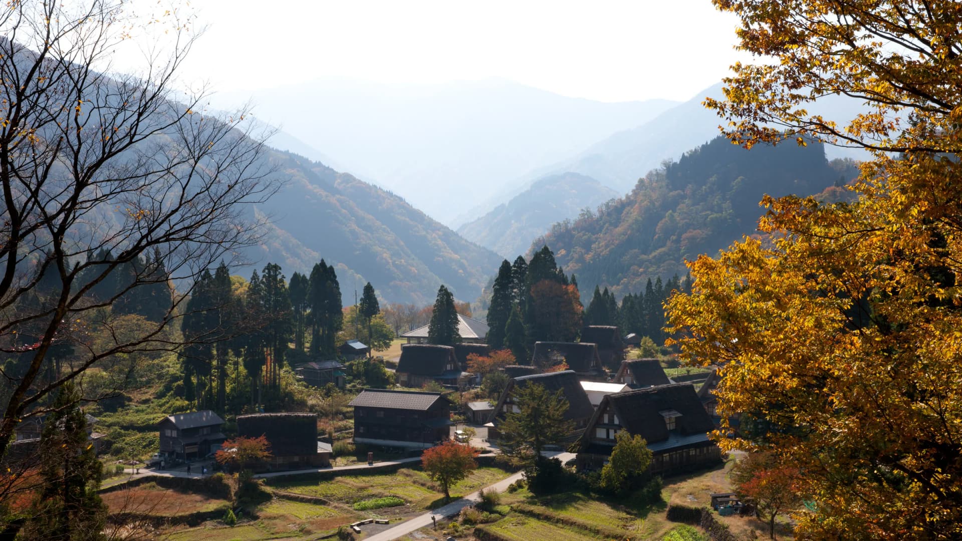 Ainokura village in autumn, Nanto, Toyama