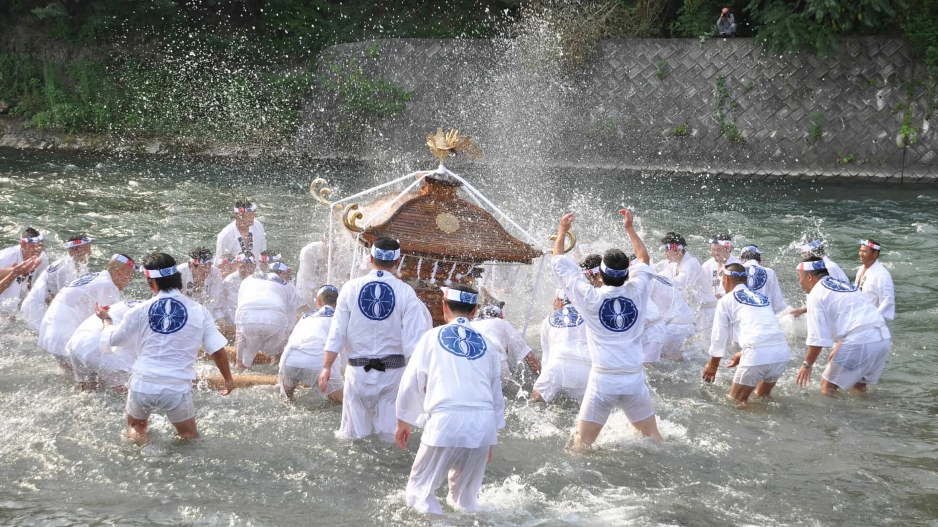 Mikoshi Washing Ritual at Chichibu Kawase Festival