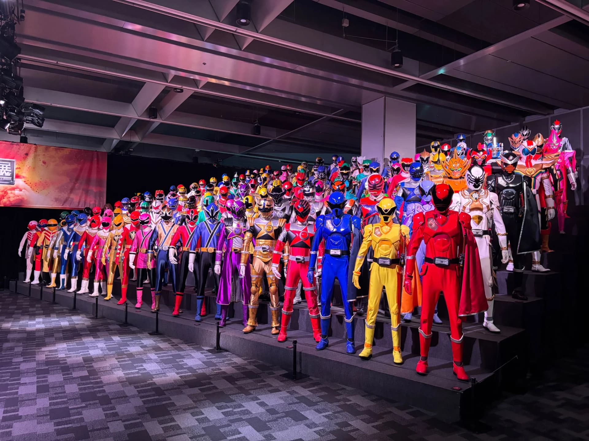 Suits from all 50 Super Sentai teams on display