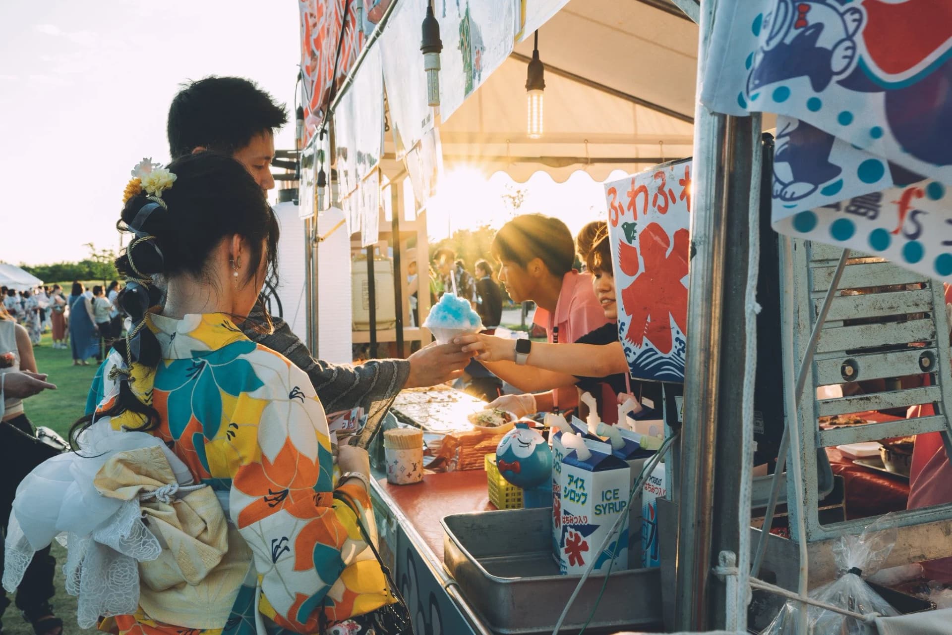 Festival Food Stalls at the Tanabata Sky Lantern Festival