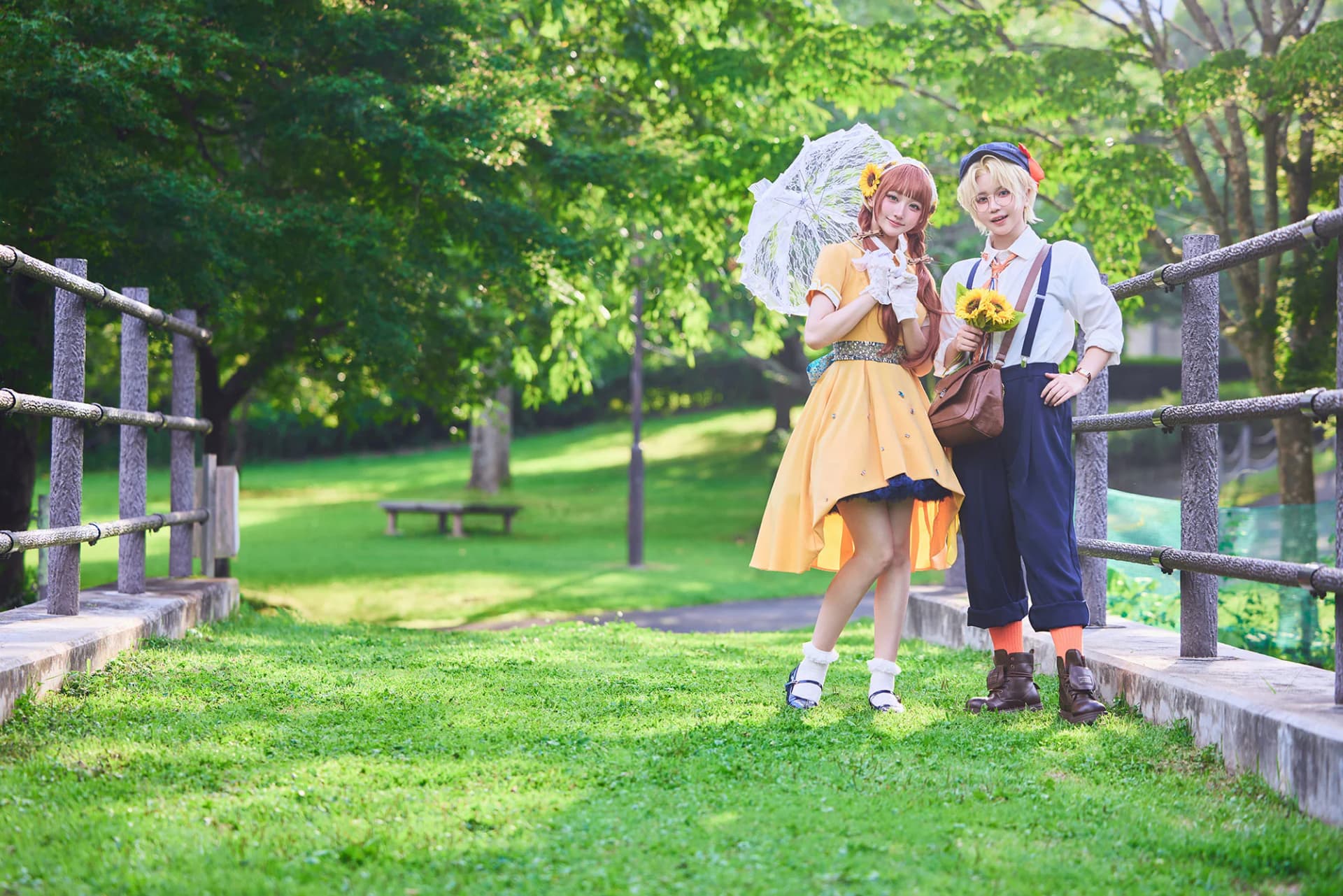 Cosplayers in the park at Okukuji Chano Sato