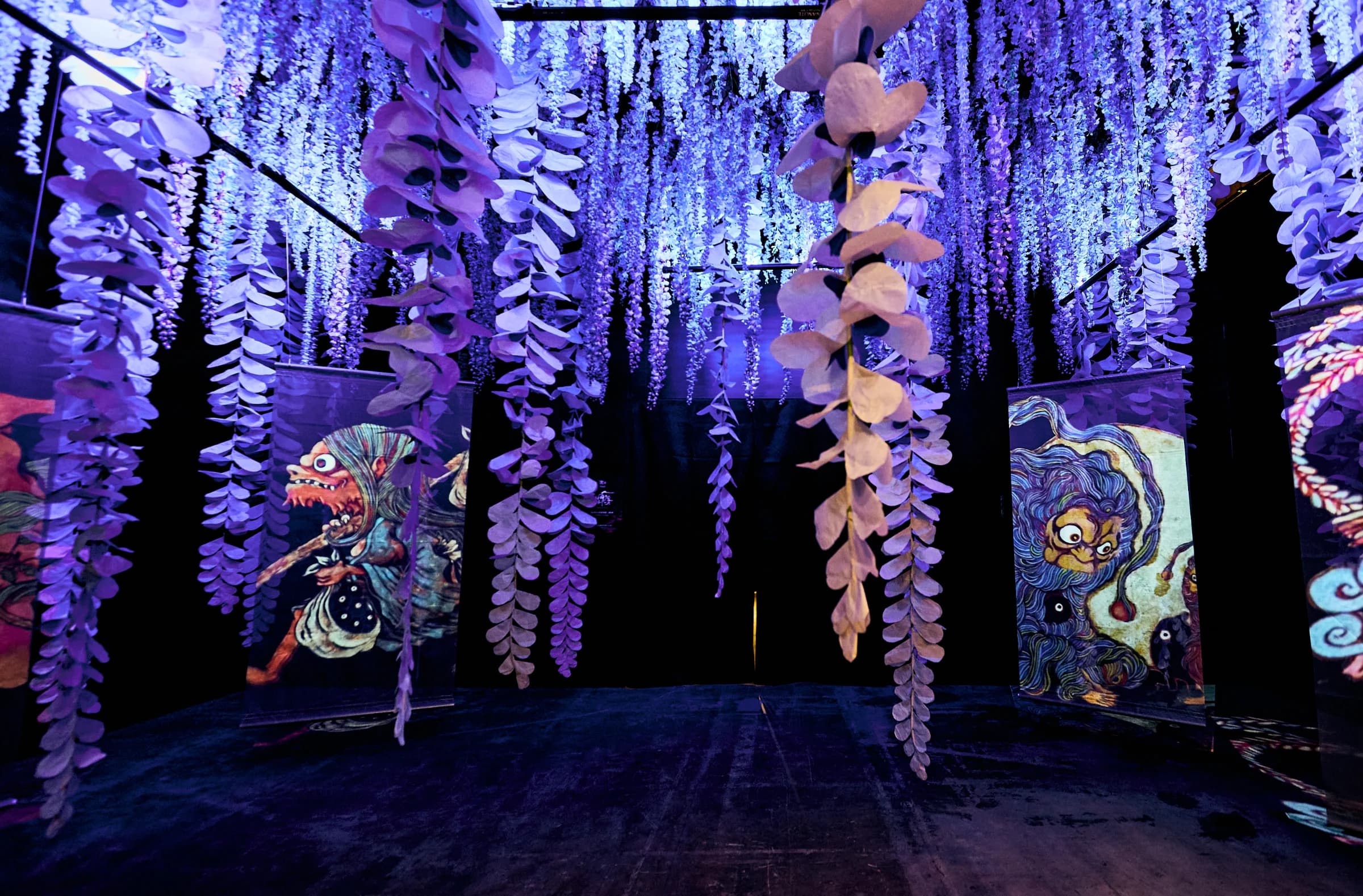 Yokai and Wisteria Exhibition Room at the "Yokai Immersive Experience Exhibition"