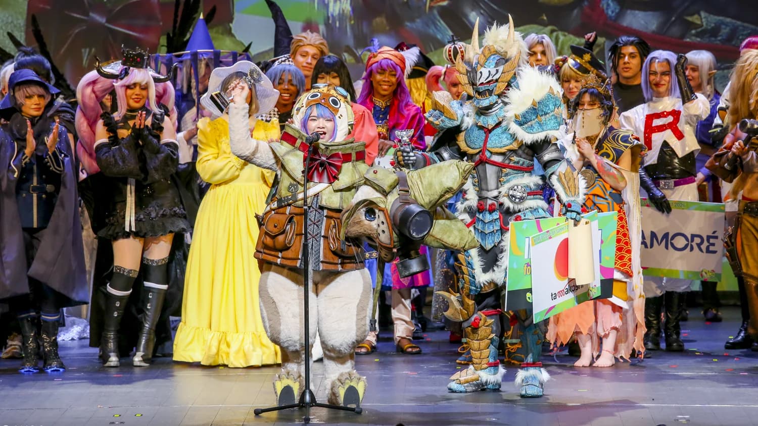 Team Hong Kong accepting the Grand Champion award at the World Cosplay Championship 2026, Nagoya, Aichi
