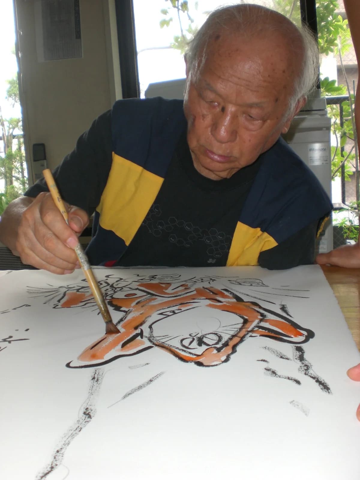 Mizuki Shigeru at work