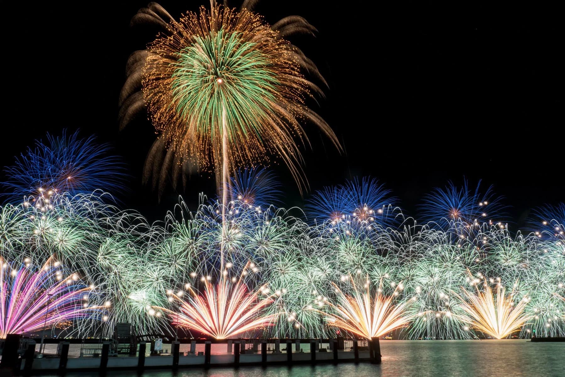 Fireworks over Lake Biwa, Otsu, Shiga