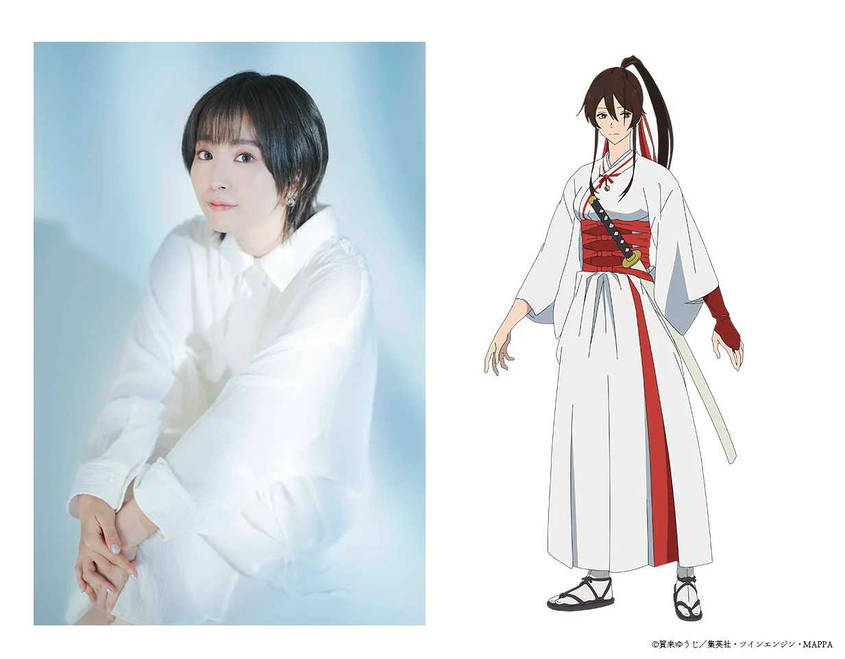 Yumiri Hanamori and her character Yamada Asaemon Sagiri