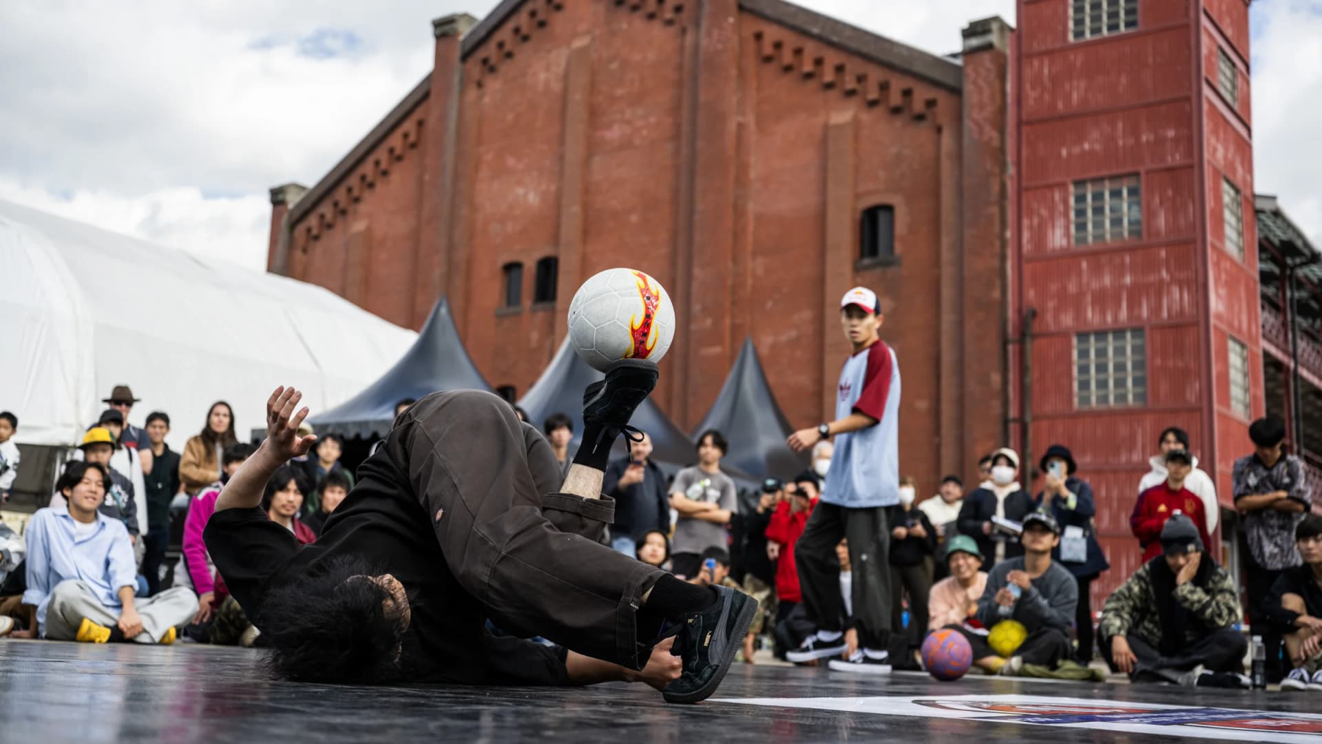 Freestyle football at the Yokohama Red Brick Warehouse – Yokohama Urban Sports Festival, Yokohama, Kanagawa