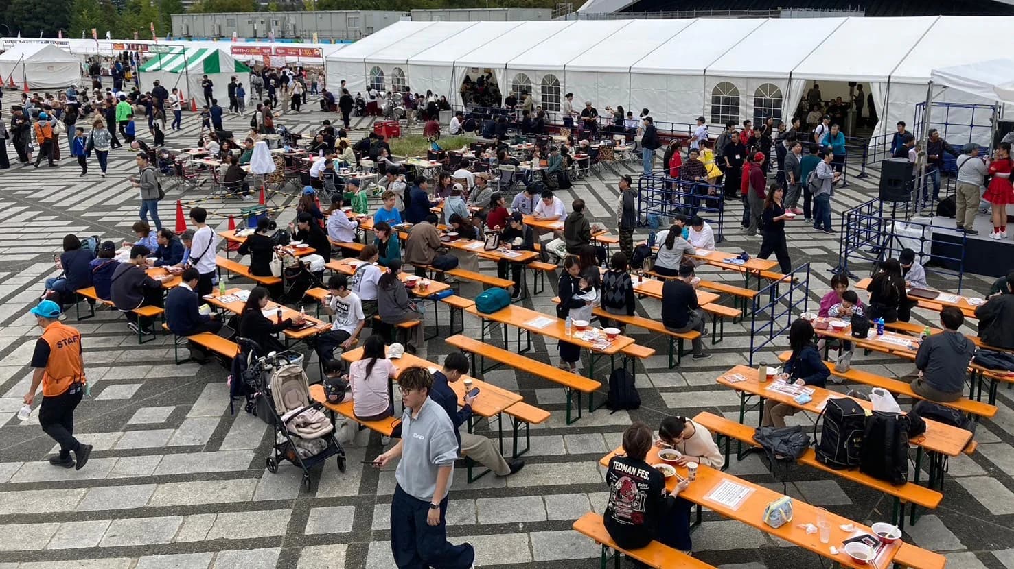 Tokyo Ramen Festa 2026 Final - venue at a previous edition, Komazawa Olympic Park
