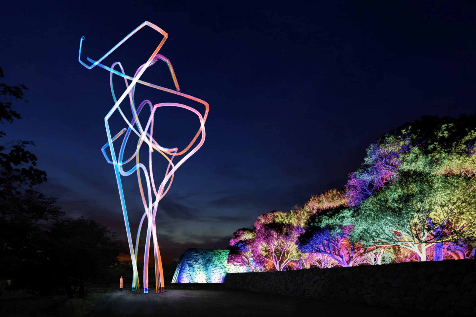 Pillar of Constant Flux, teamLab, Fukuoka Castle Ruins (rendering)