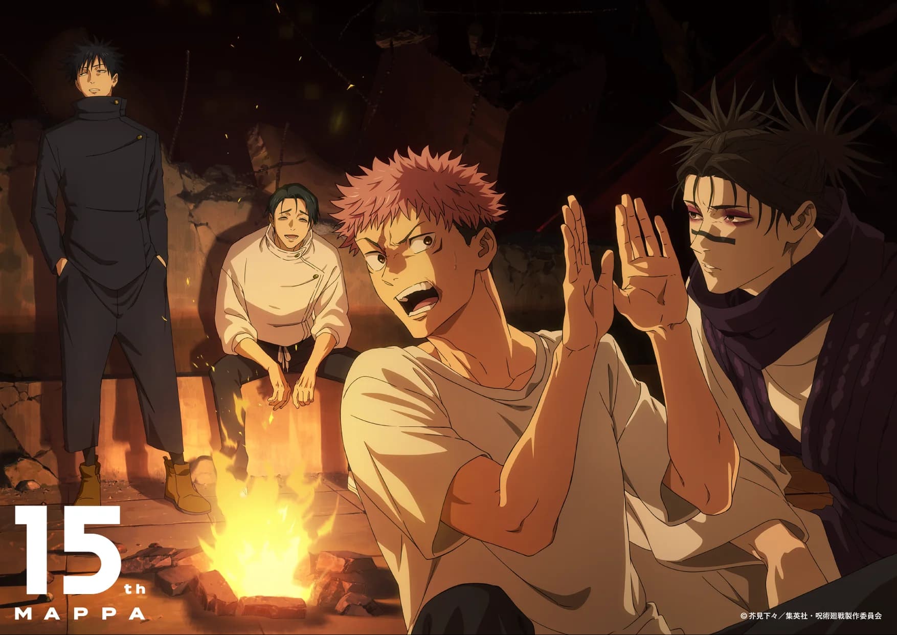 Yuji Itadori, Megumi Fushiguro, Yuta Okkotsu, and Toge Inumaki (Jujutsu Kaisen) – MAPPA EXPO 15th Anniversary
