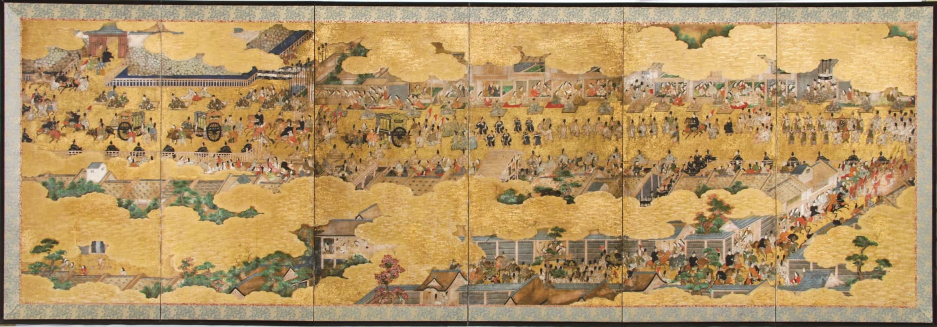 Screen painting of a procession, MIHO MUSEUM