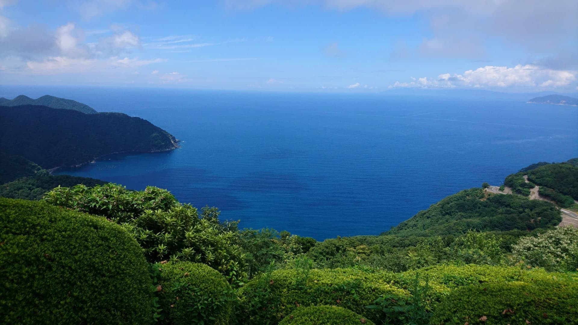 The view over Wakasa Bay from Rainbow Line Summit Park, Mihama, Fukui