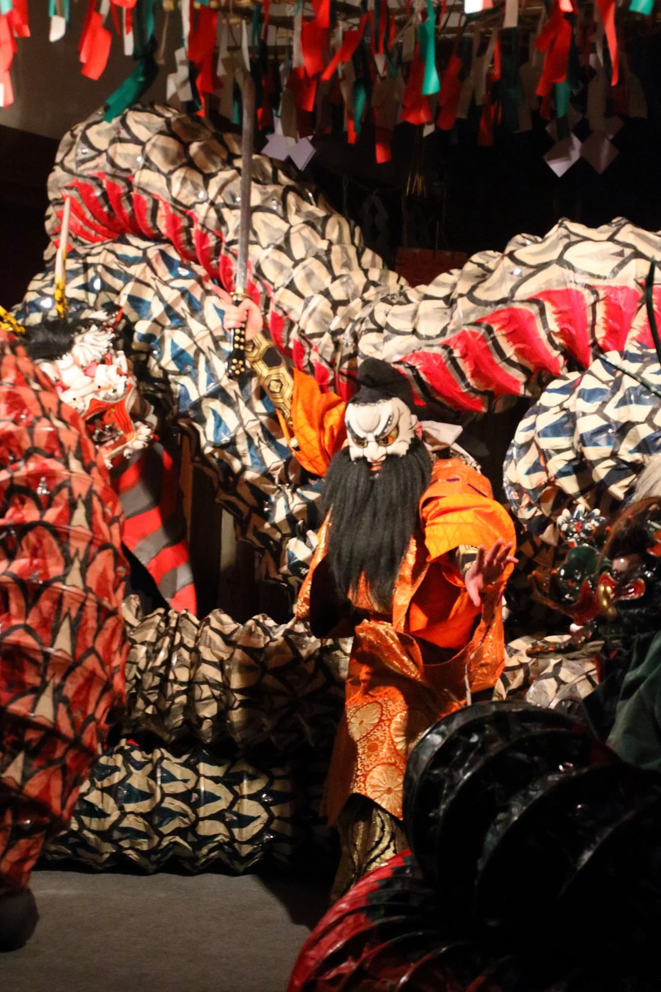 Susanoo confronts the Yamata no Orochi, Iwami Kagura, Shimane