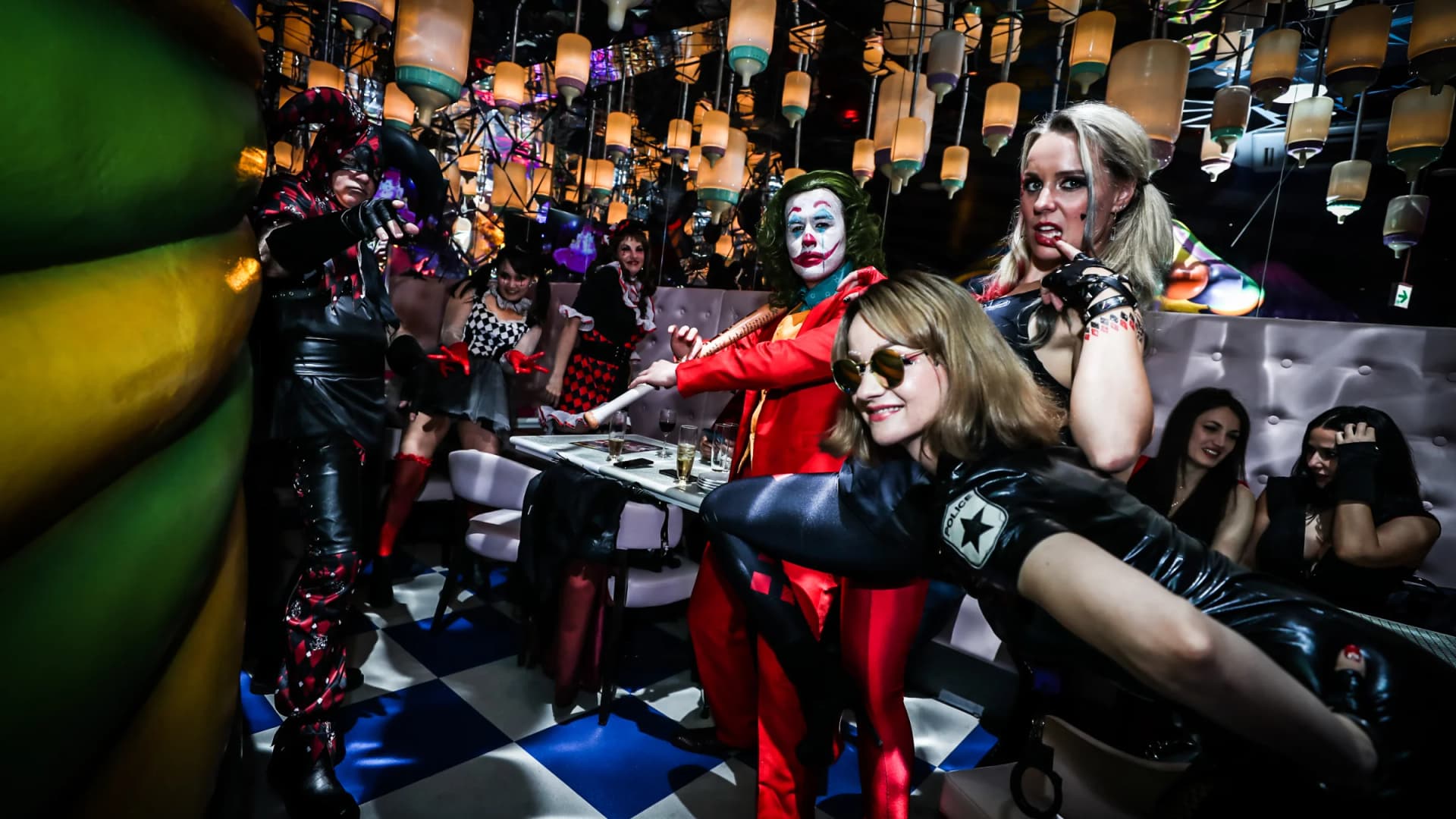 Guests in costume at the KAWAII MONSTER CAFE Halloween in 2015
