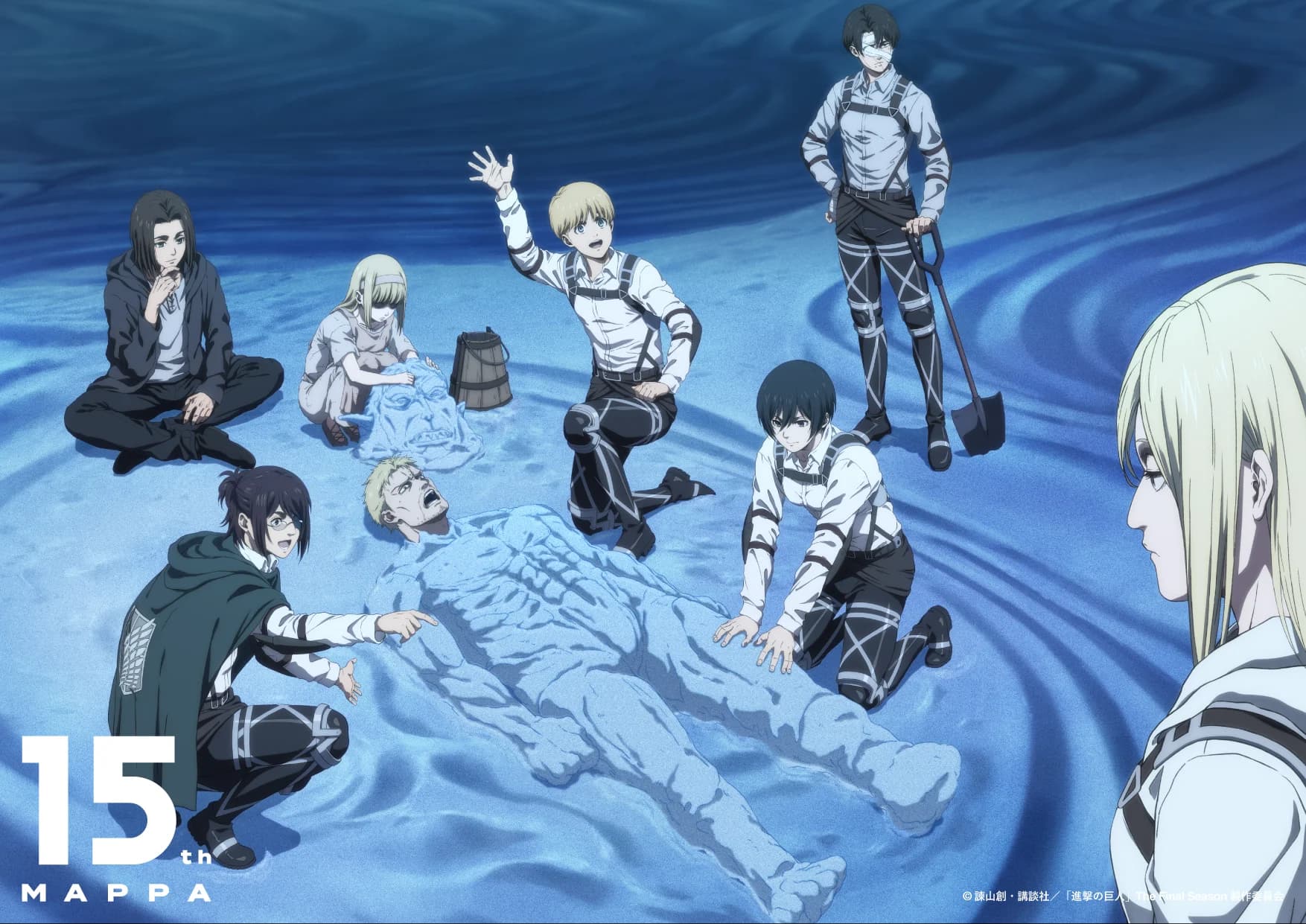 Survey Corps: Armin, Levi, Hange, Mikasa, and others (Attack on Titan: The Final Season) – MAPPA EXPO 15th Anniversary