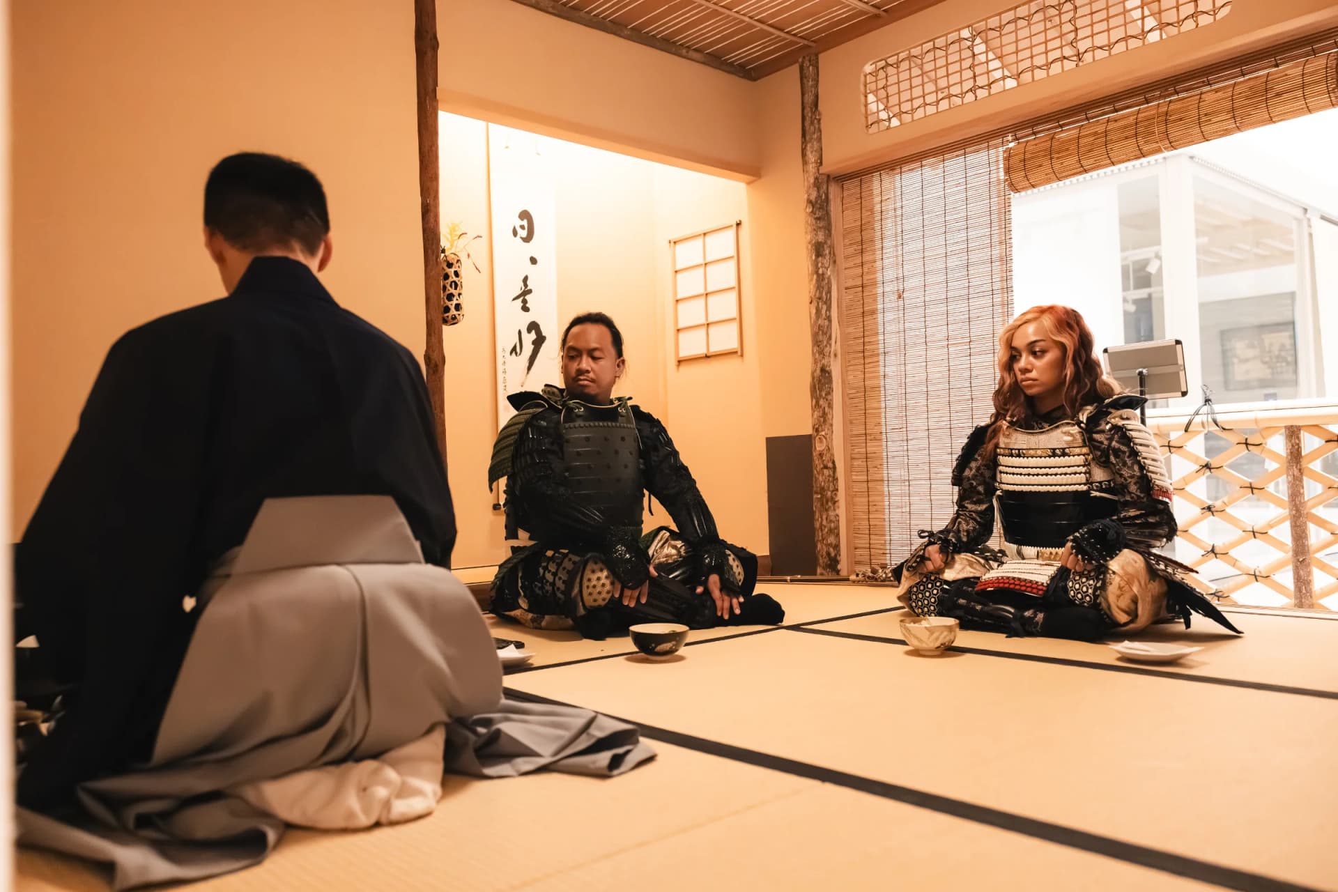 Tea ceremony in armour, SHOGUN STUDIO JAPAN