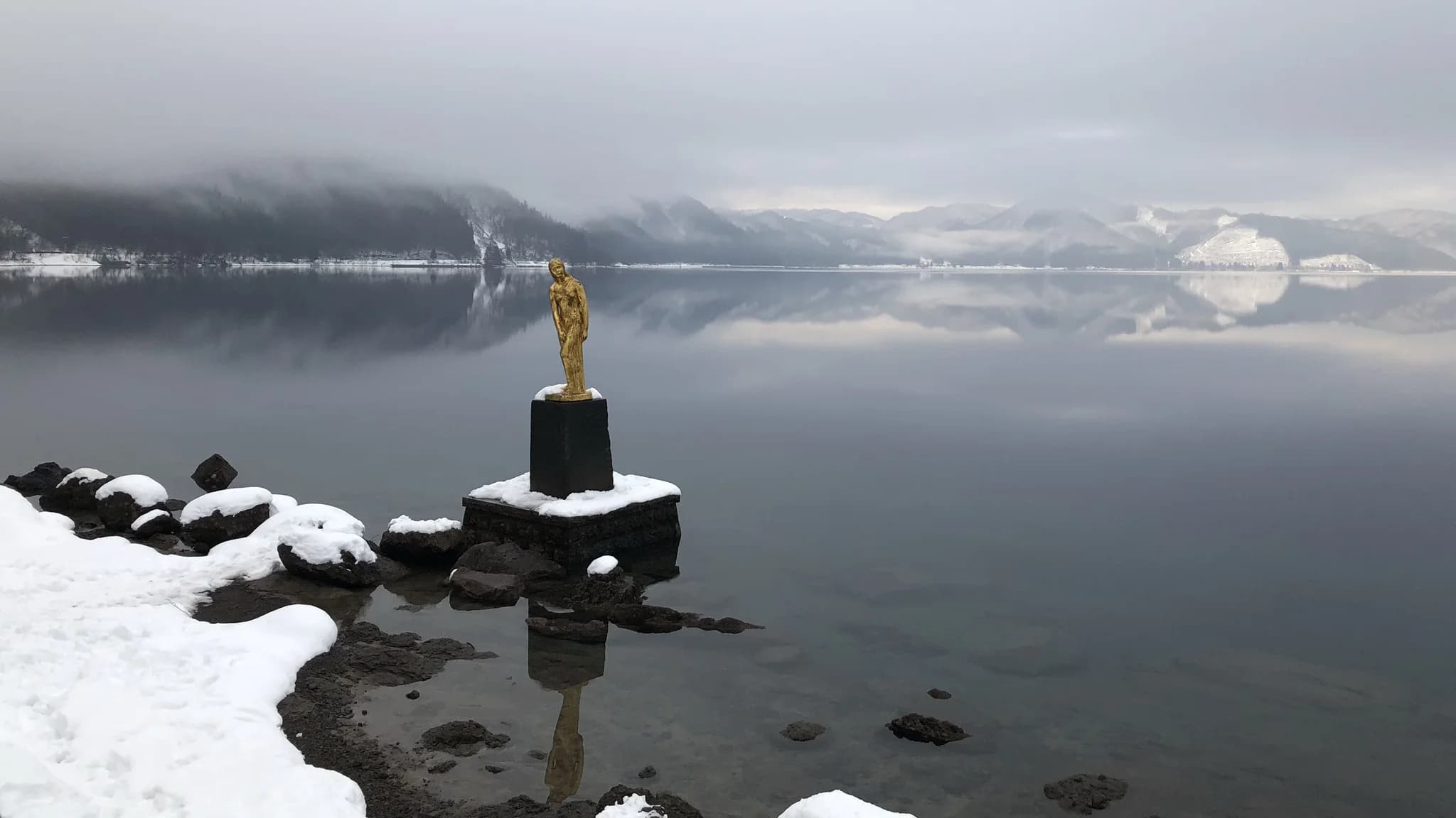The Statue of Tatsuko, Lake Tazawa, Semboku, Akita