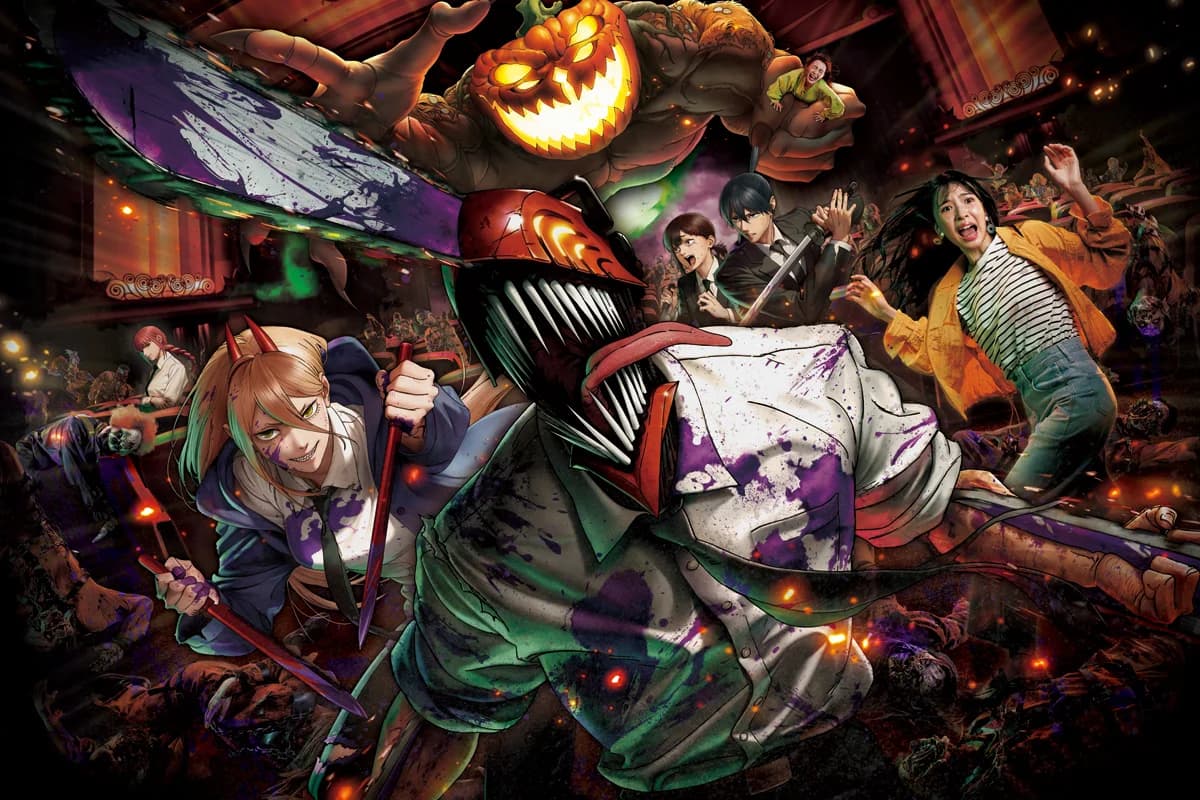 "Halloween Horror Nights" and "Chainsaw Man" Collaboration — Key Visual