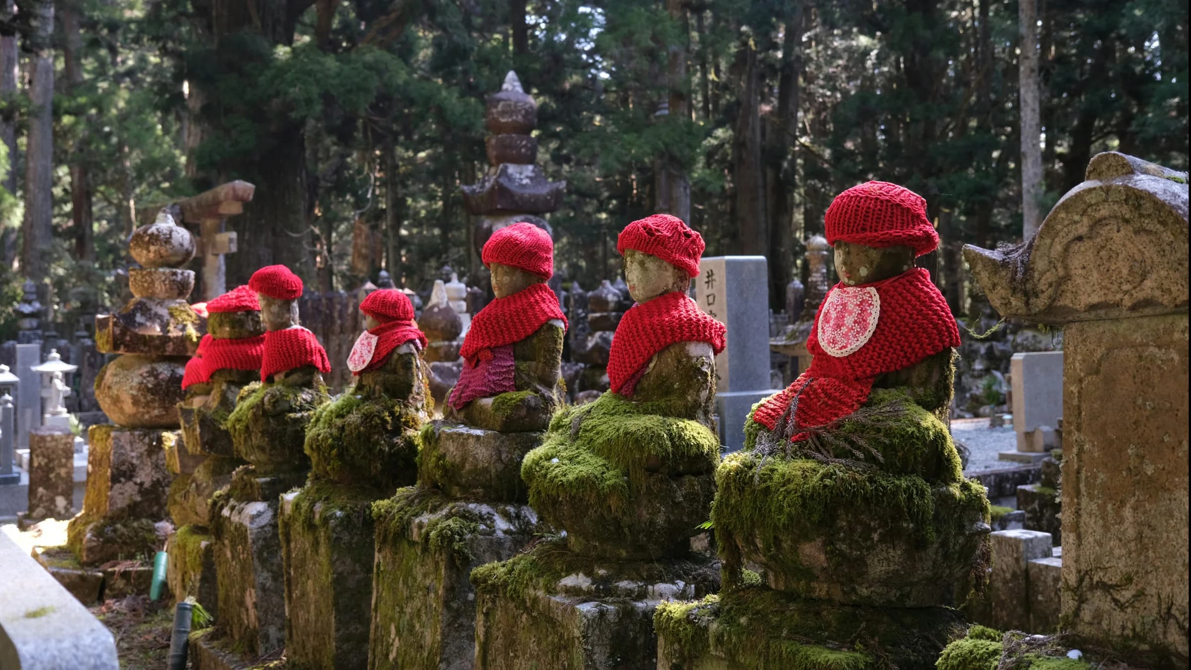 Jizō Statues at Okunoin Cemetery, Mount Kōya
