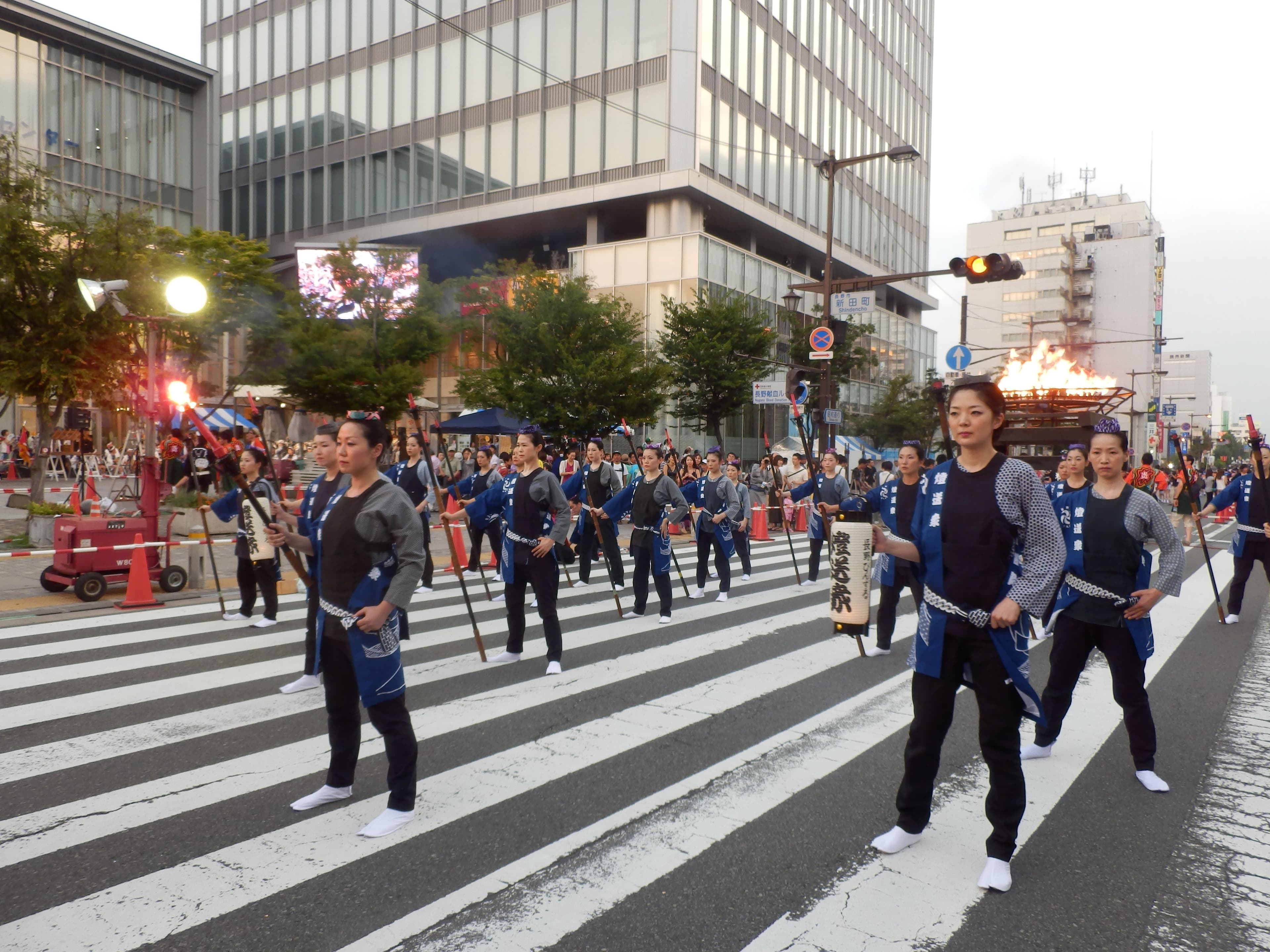 Binzuru Dance on a Street in Nagano