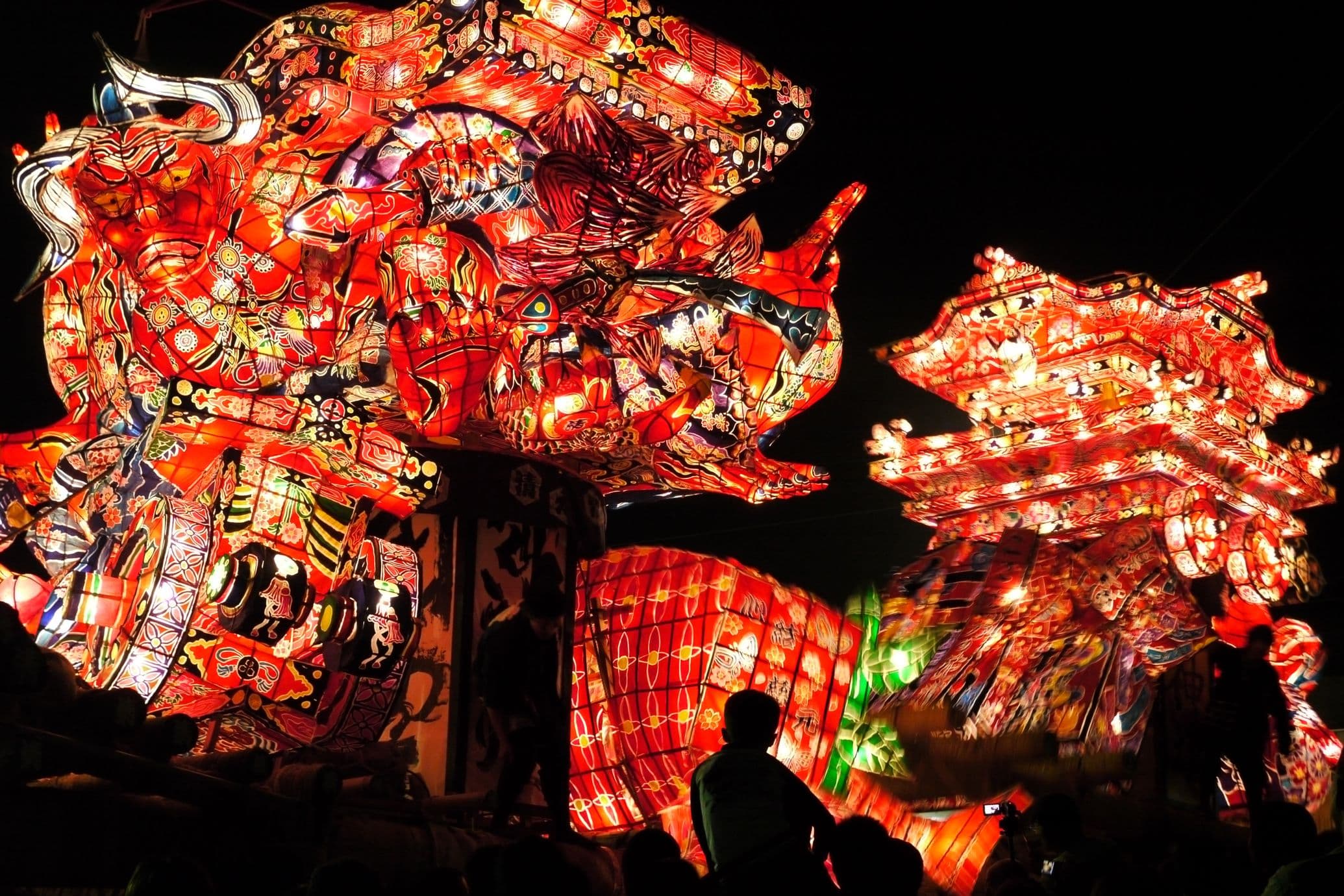 Lantern Floats at the Tsuzawa Yotaka Andon Festival