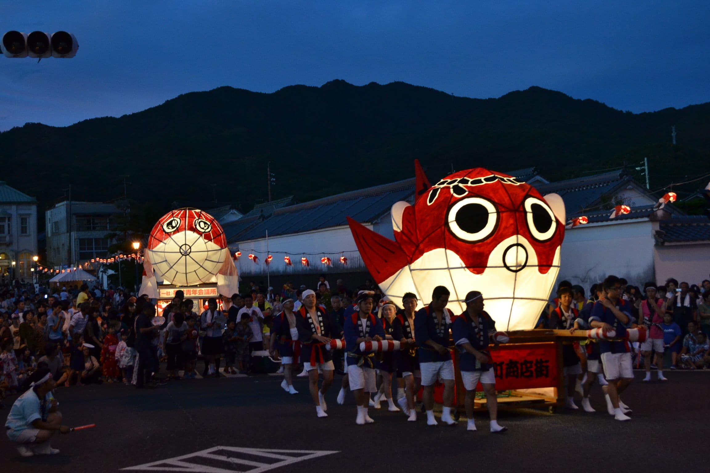 A Goldfish Lantern at the Yanai Goldfish Lantern Festival
