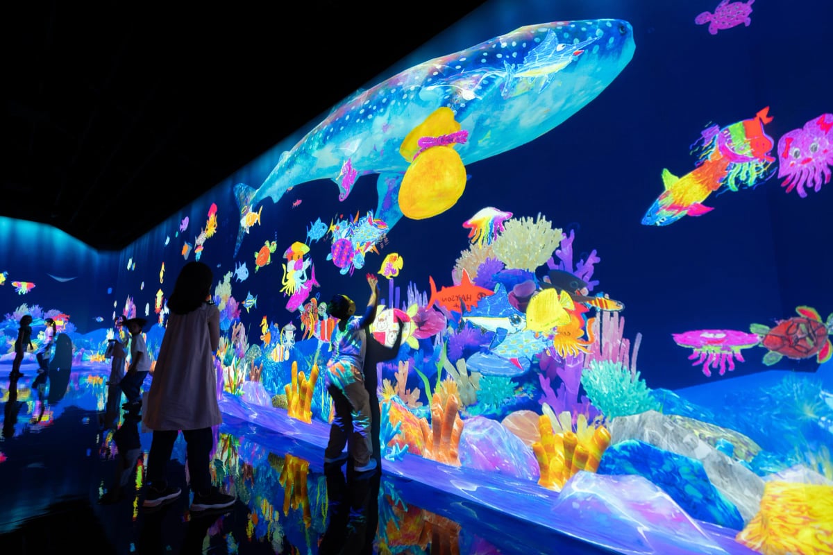 'Skatch Ocean’ – An Interactive Installation at teamLab Biovortex Kyoto